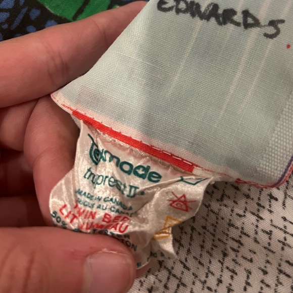 Vintage Charlie Brown Peanuts Top sheet 1990s 1980s Hockey design Twin Size Bed - Picture 5 of 5